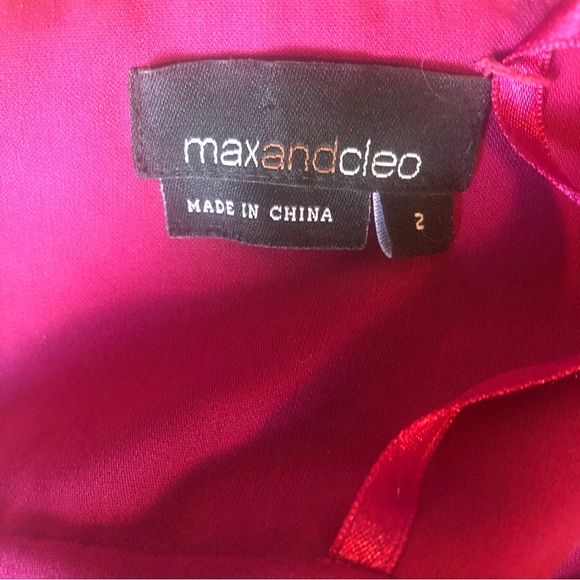 Max&Cleo Valentines Party Cocktail Dress Womens SZ 2 Fit & Flare Dress Raspberry - Picture 7 of 7